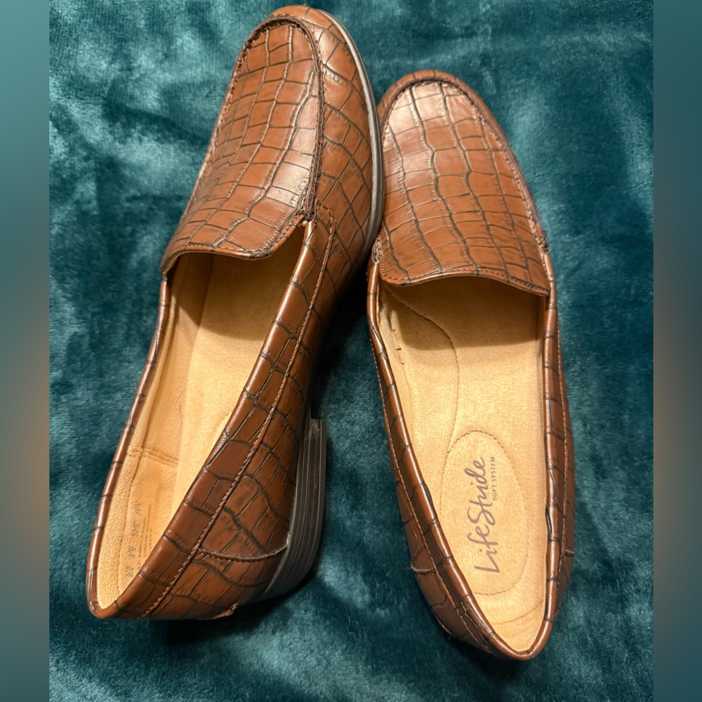 LifeStride Margo Women’s Flat Loafers - New! Brown Slip On Women’s Shoes